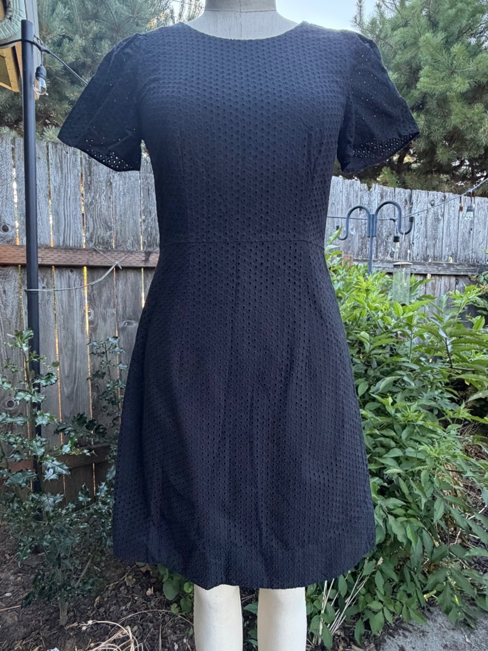 J Crew A-line Mini dress with short puffy sleeves.